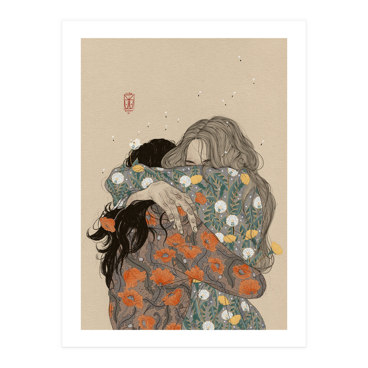 A hug in the garden (Print Only)