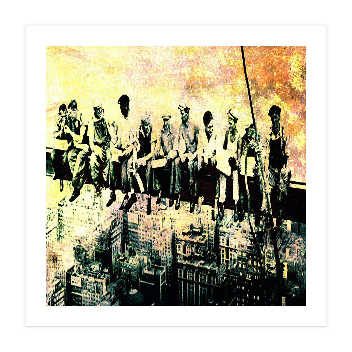 Rereading Lunch Atop A Skyscraper (Print Only)