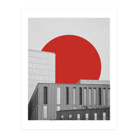 Geometry In Architecture Red Circle (Print Only)