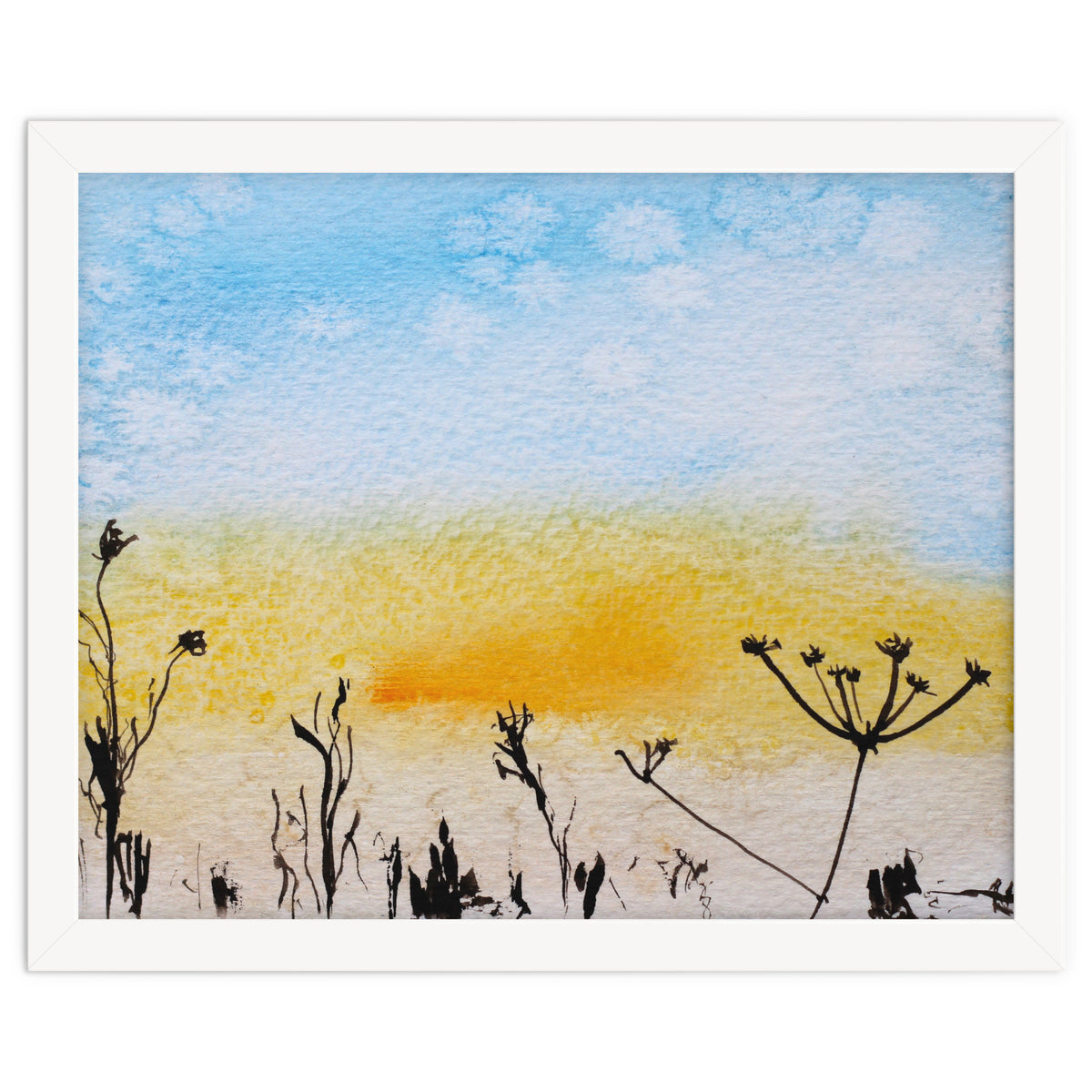 Winter sunrise || watercolor