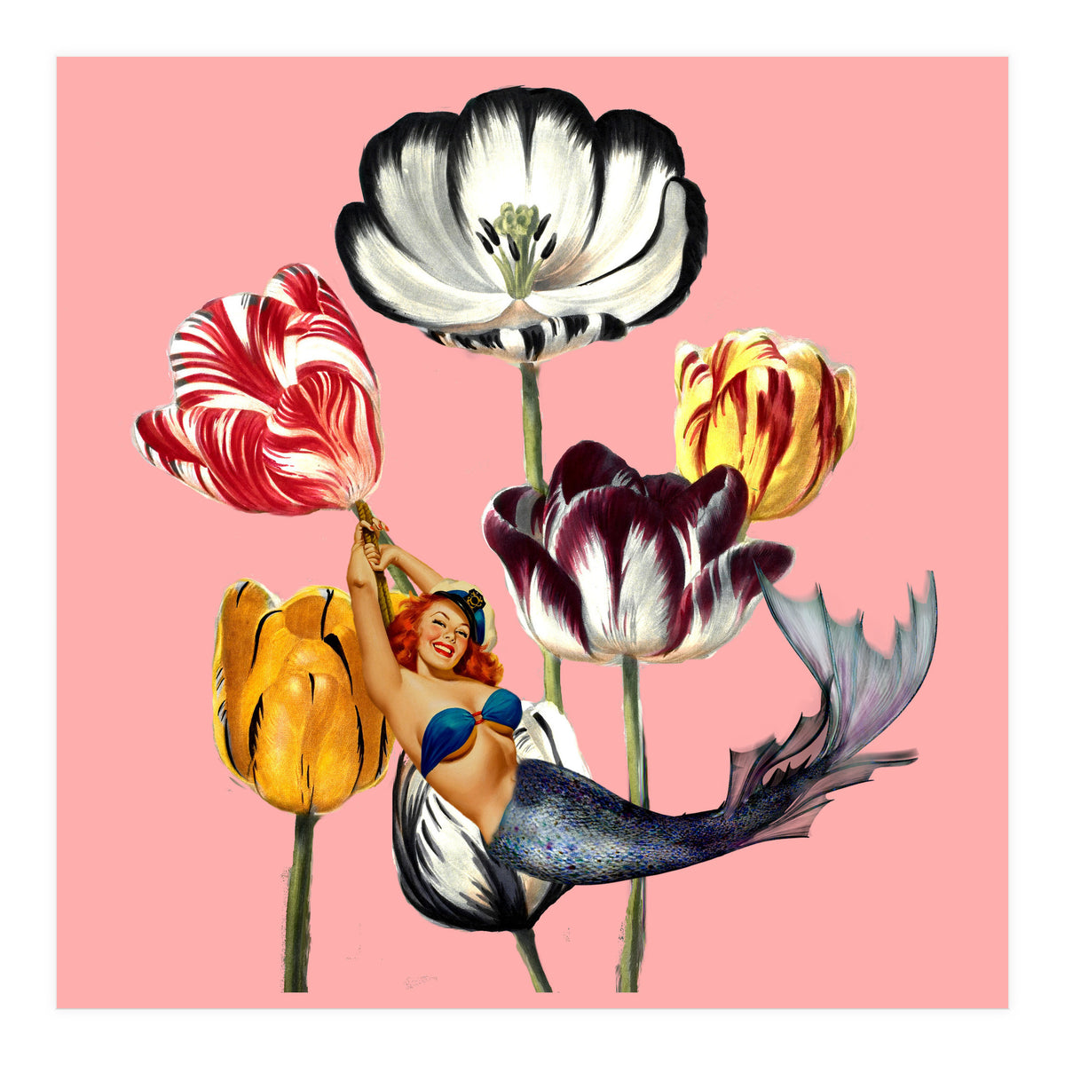 Mermaid On Earth Pink (Print Only)