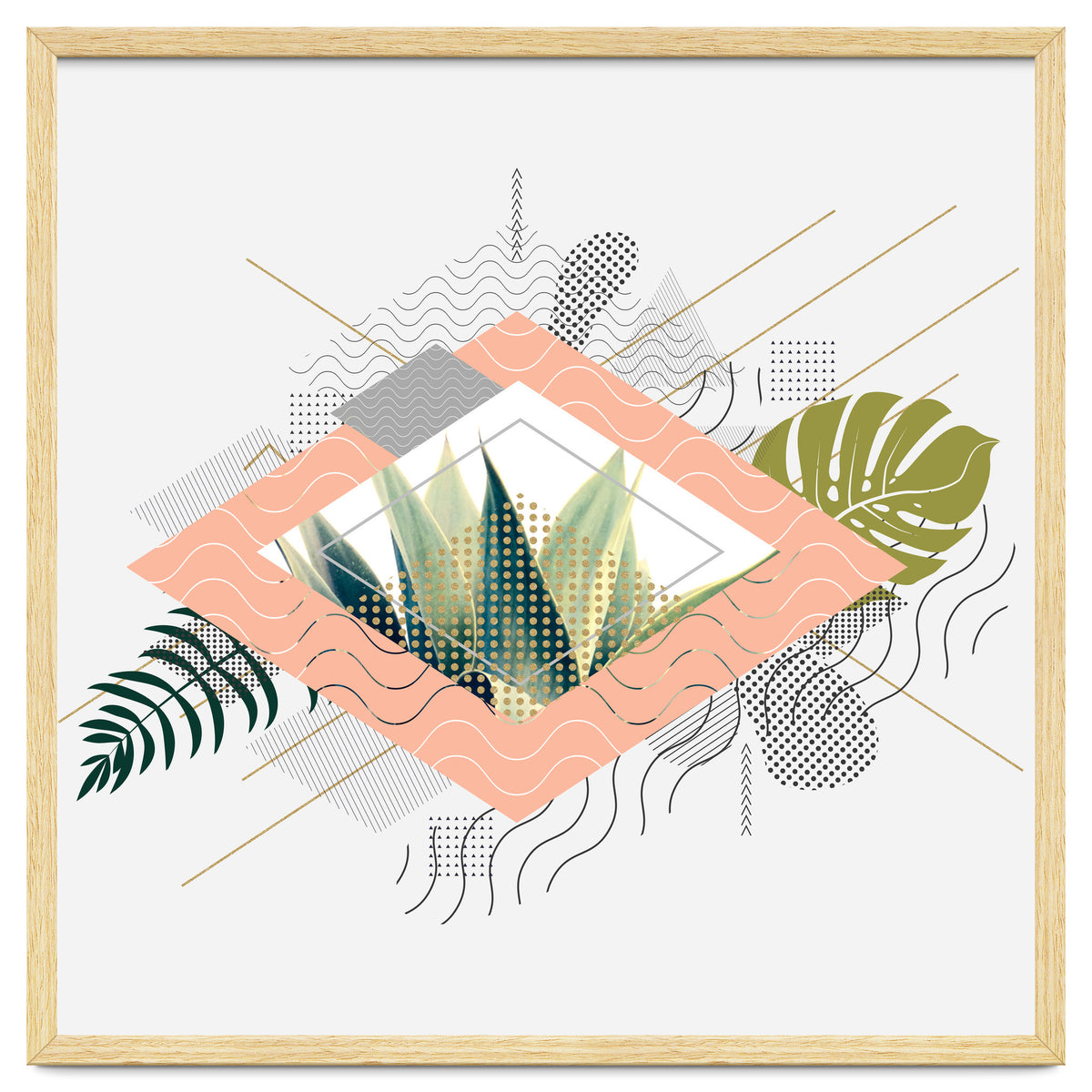 Abstract geometrical and botanical shapes I