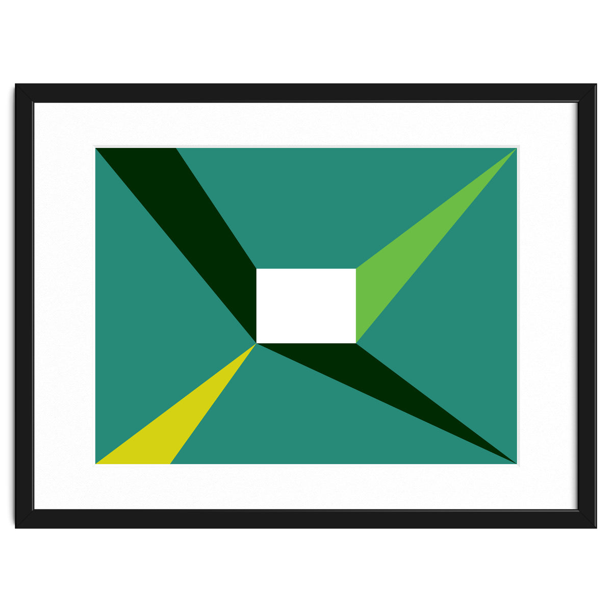 Geometric Shapes No. 27 - green, yellow & lime