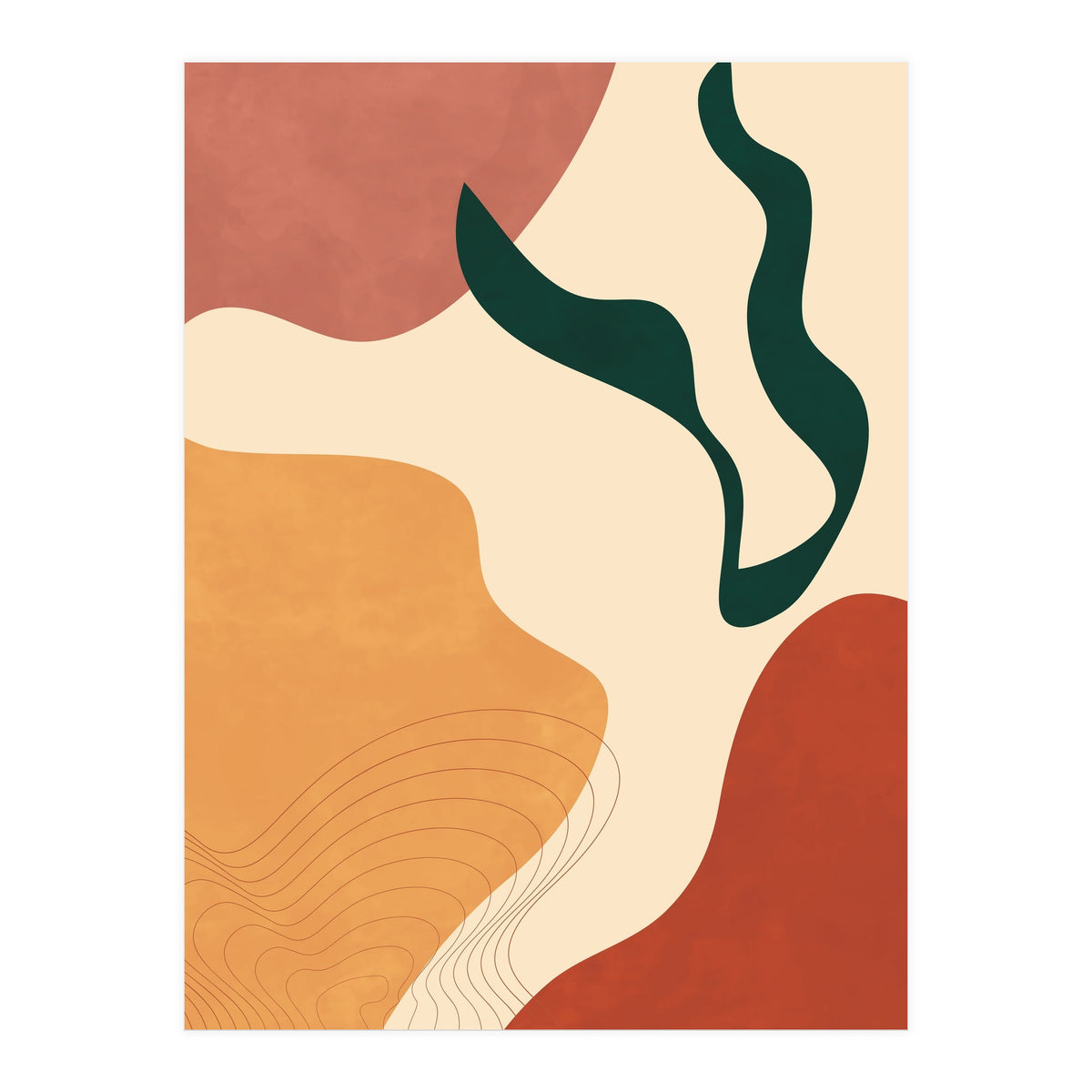 Abstract Scandi Neutral Shapes (Print Only)