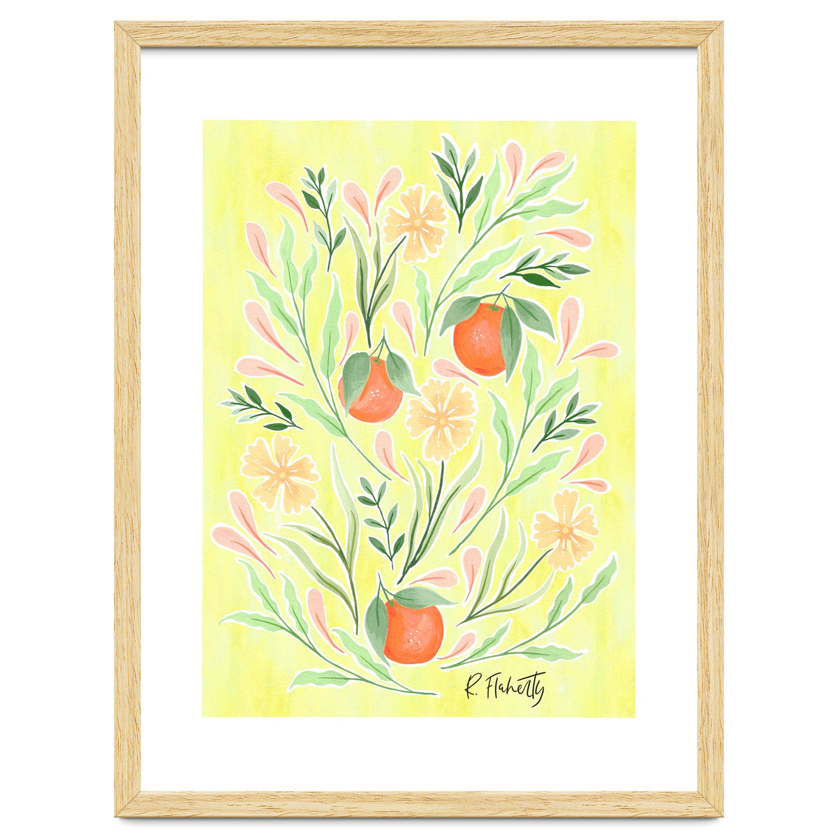 Wild Orange Floral | Yellow