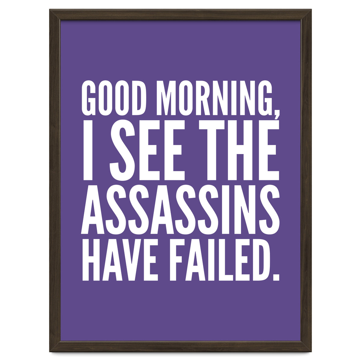 Good Morning I See The Assasins Have Failed Ultra Violet