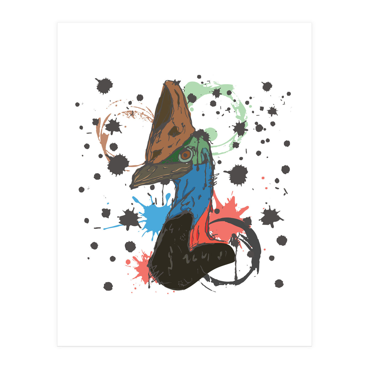 Cassowary Bird Sketch (Print Only)