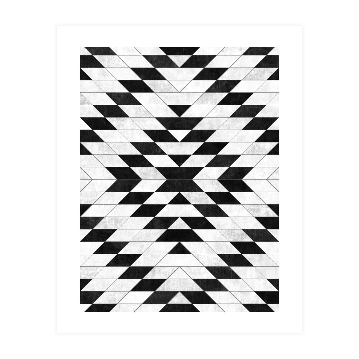 Urban Tribal Pattern No.15 - Aztec - White Concrete (Print Only)