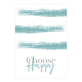 Text Art CHOOSE HAPPY | turquoise (Print Only) thumbnail