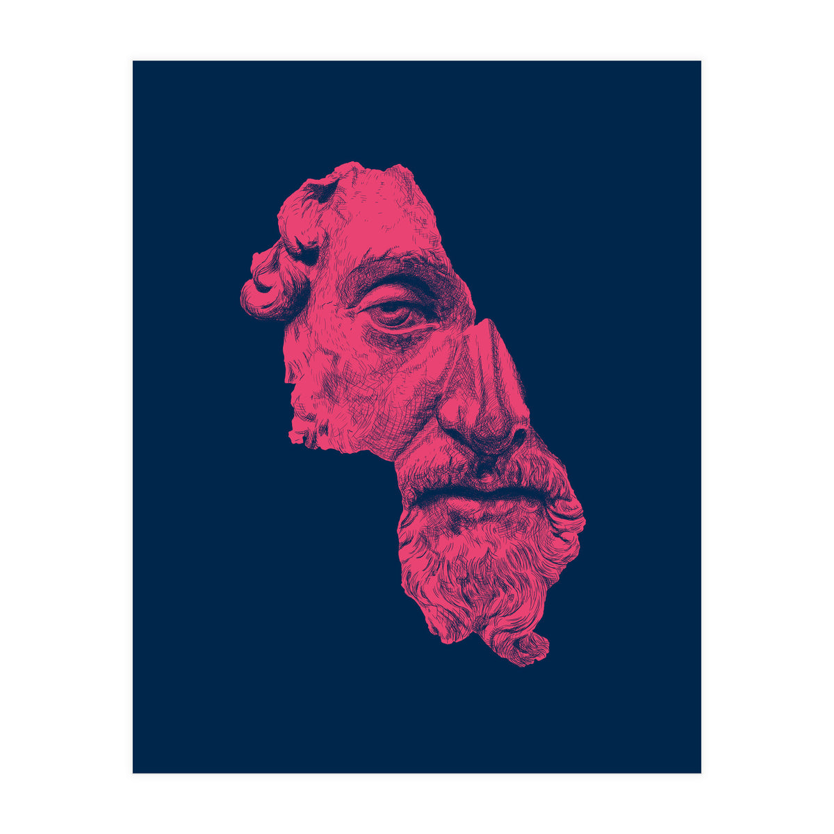 MARCUS AURELIUS ANTONINUS AUGUSTUS / prussian blue / vivid red (Print Only)