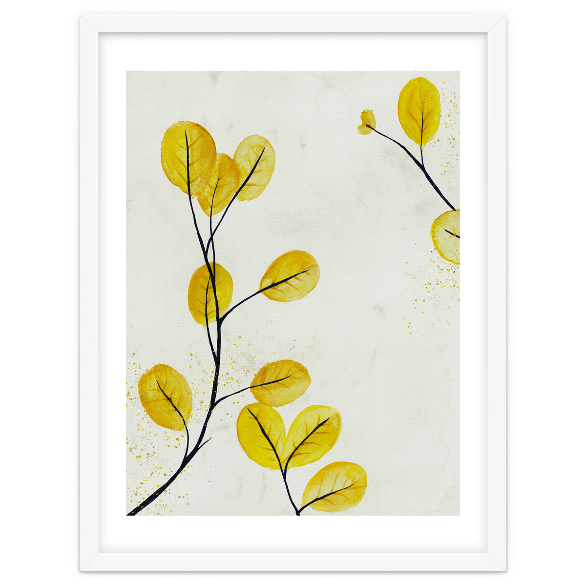 Golden birch leaves