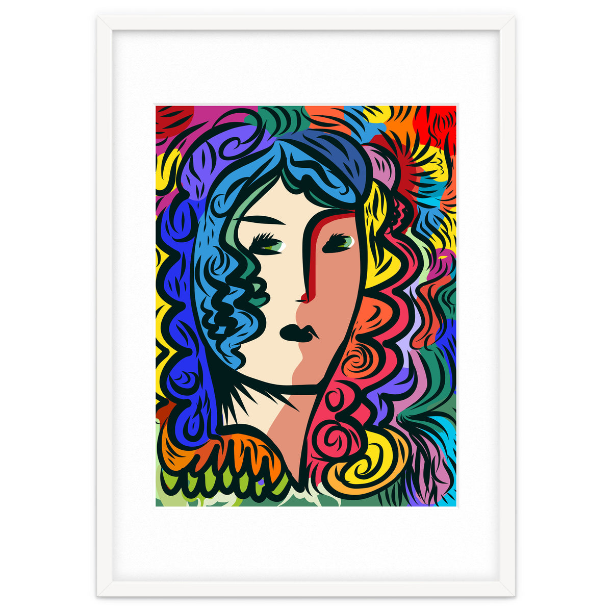 Rainbow Portrait Girl