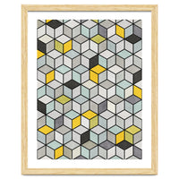 Colorful Concrete Cubes - Yellow, Blue, Grey