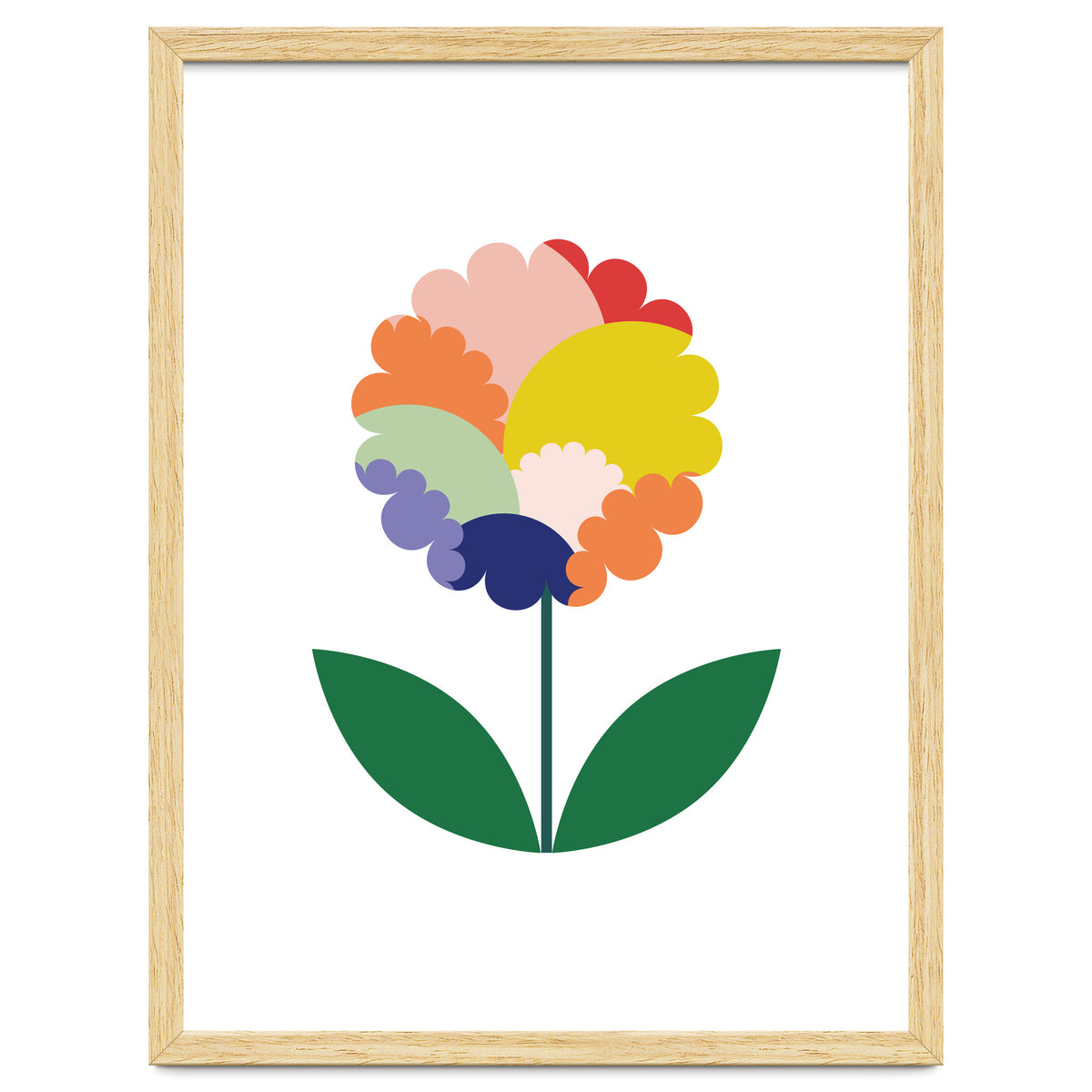 happy colorful flower