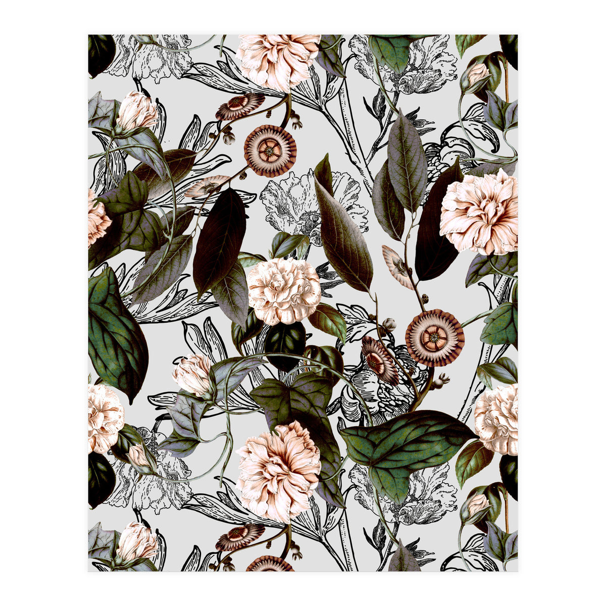 Aztec floral garden (Print Only)