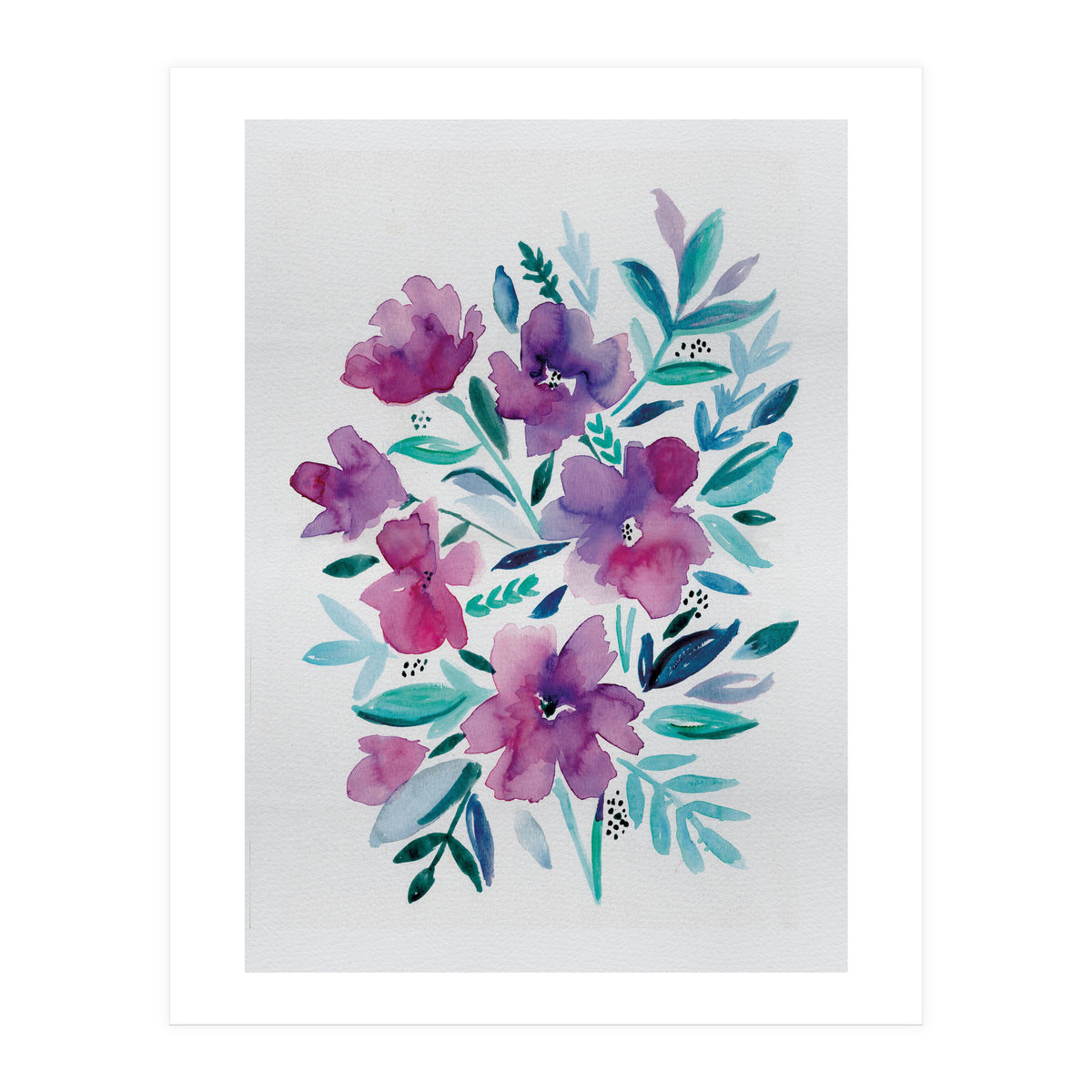 Loose Pink Floral (Print Only)