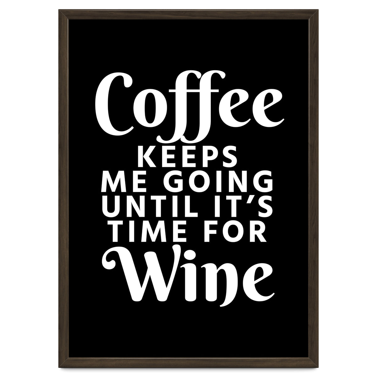 Coffee Keeps Me Going Until It's Time For Wine Black
