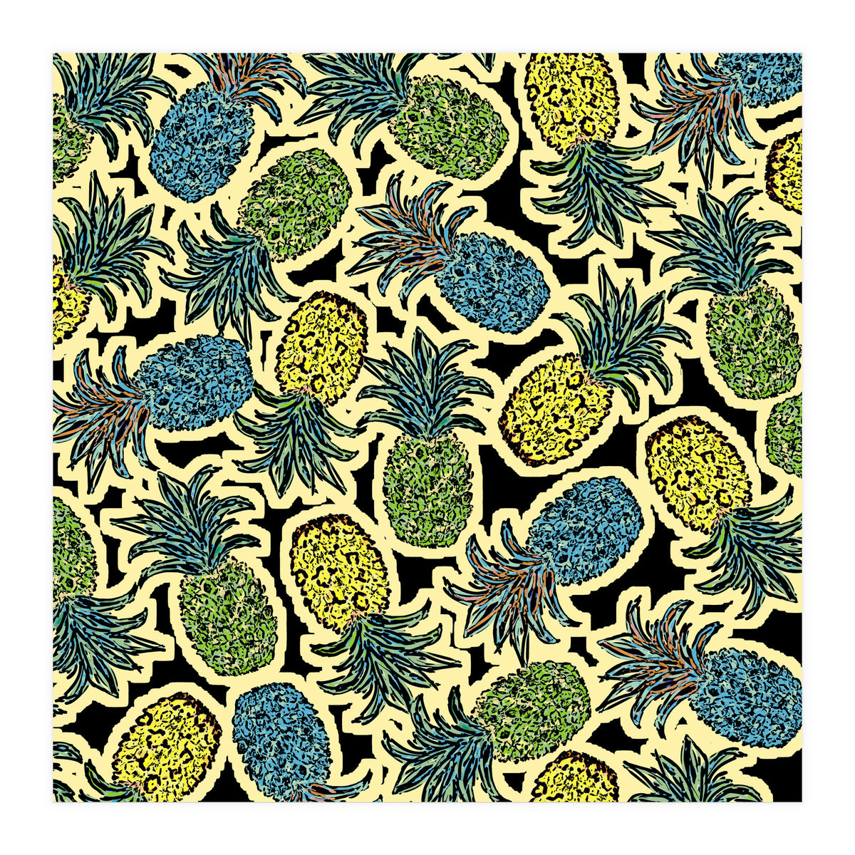 Pineapple Pandemonium Retro Tone (Print Only)