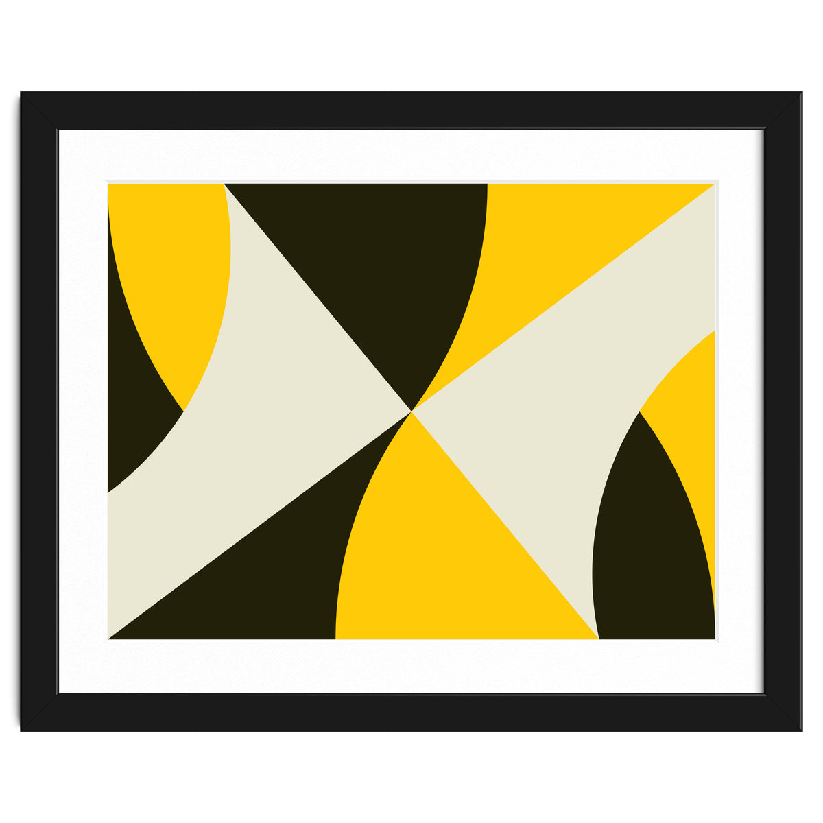 Geometric Shapes No. 4 - yellow, black & white