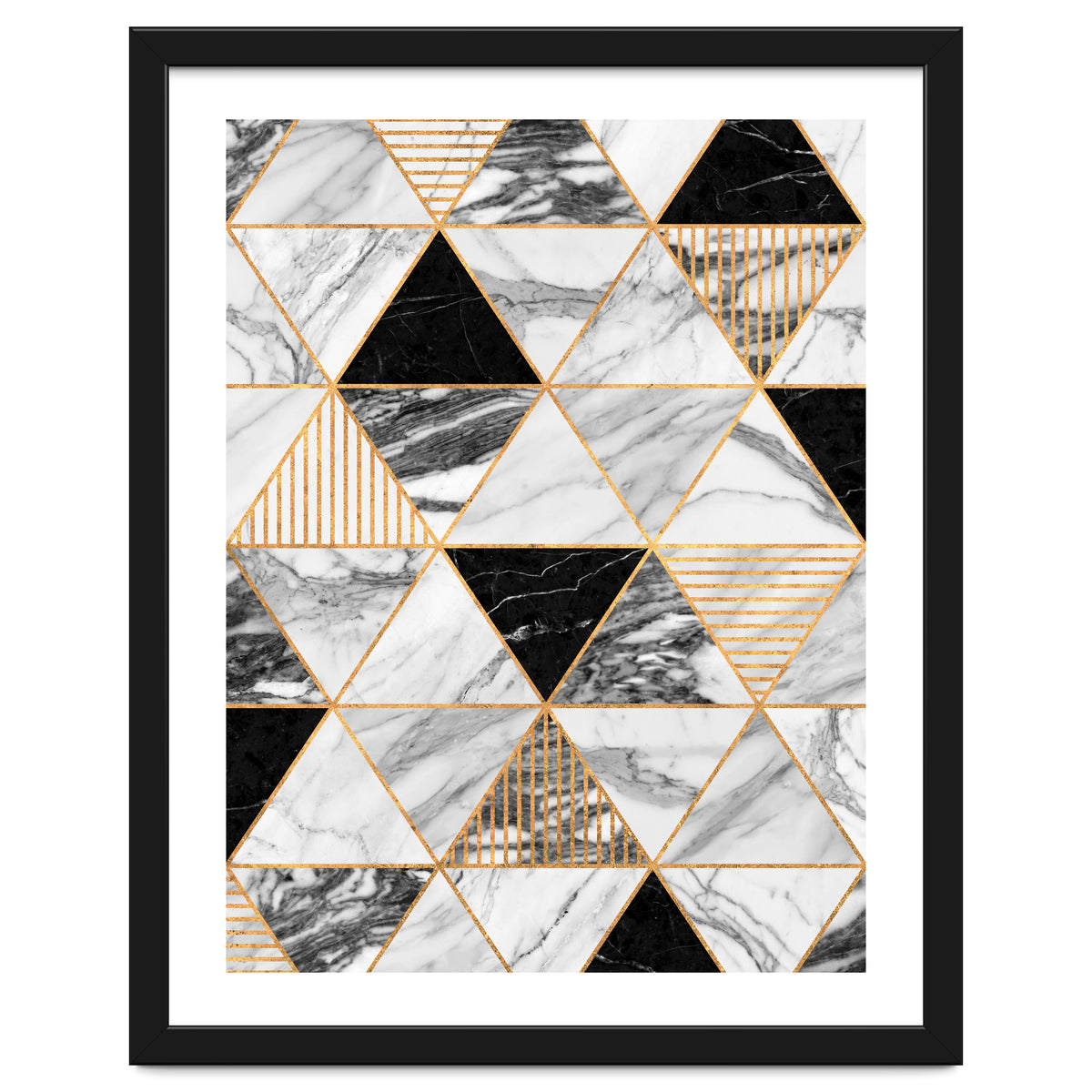Marble Triangles 2 - Black and White