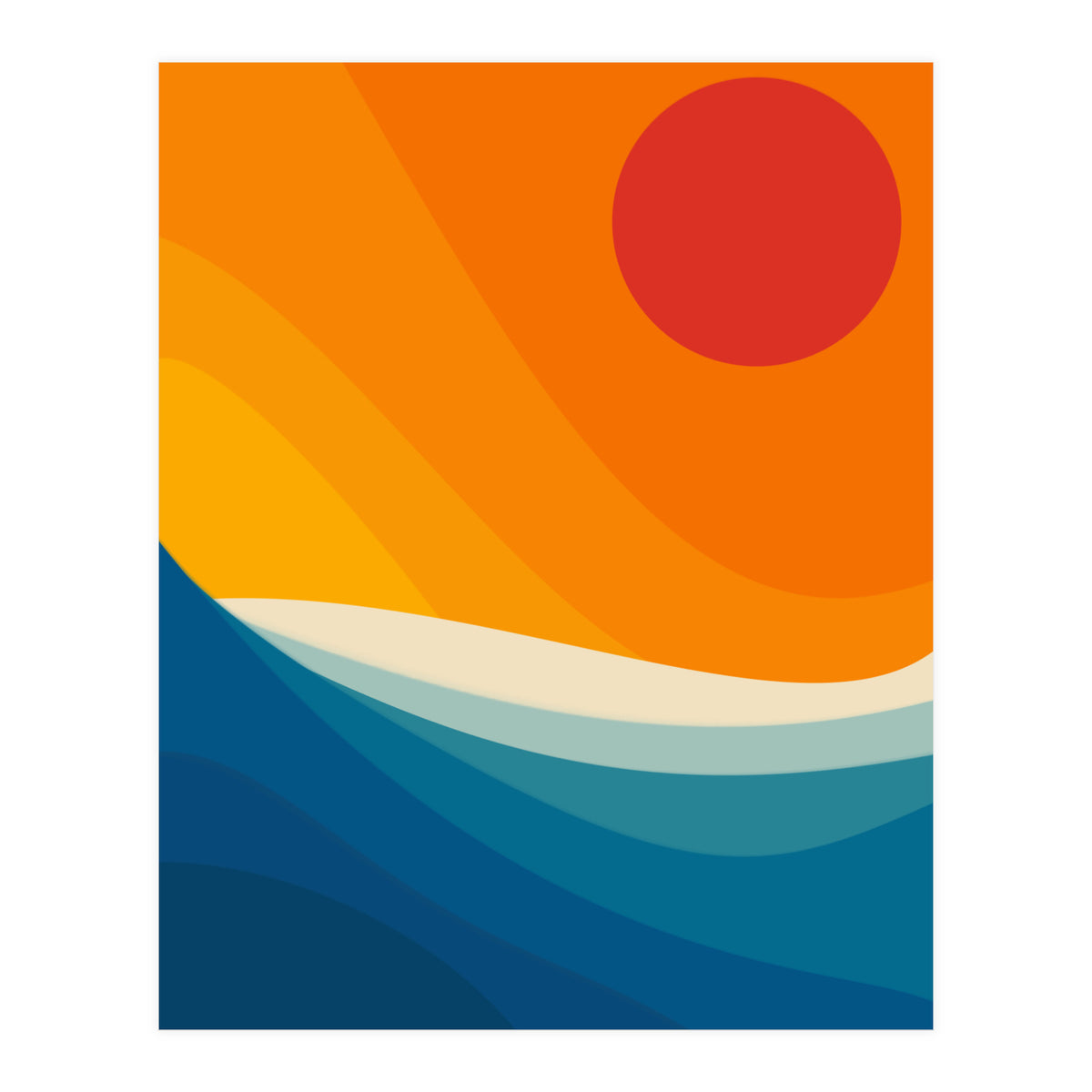 Abstract landscape art (Print Only)