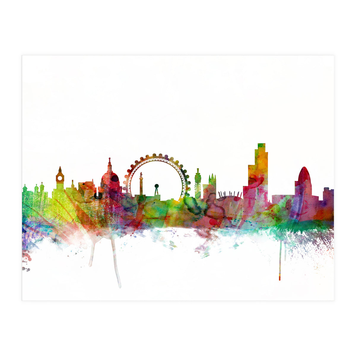 London England Skyline (Print Only)
