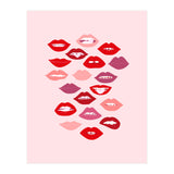 Lips Red with Pink Background (Print Only) thumbnail