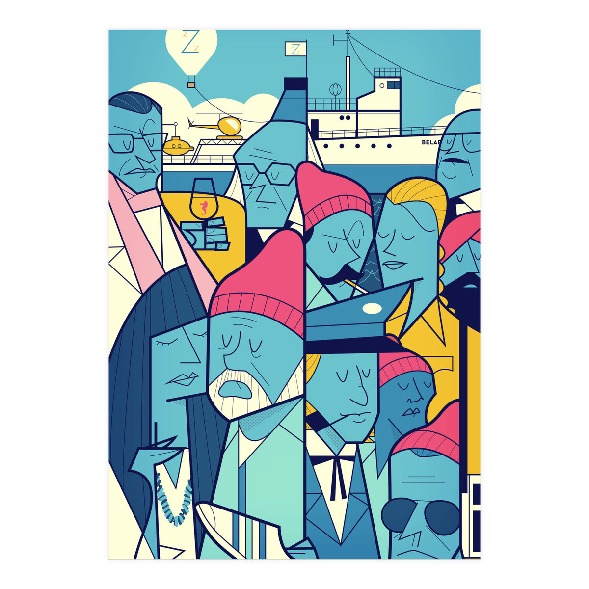 Acquatic Life With Steve Zissou (Print Only)