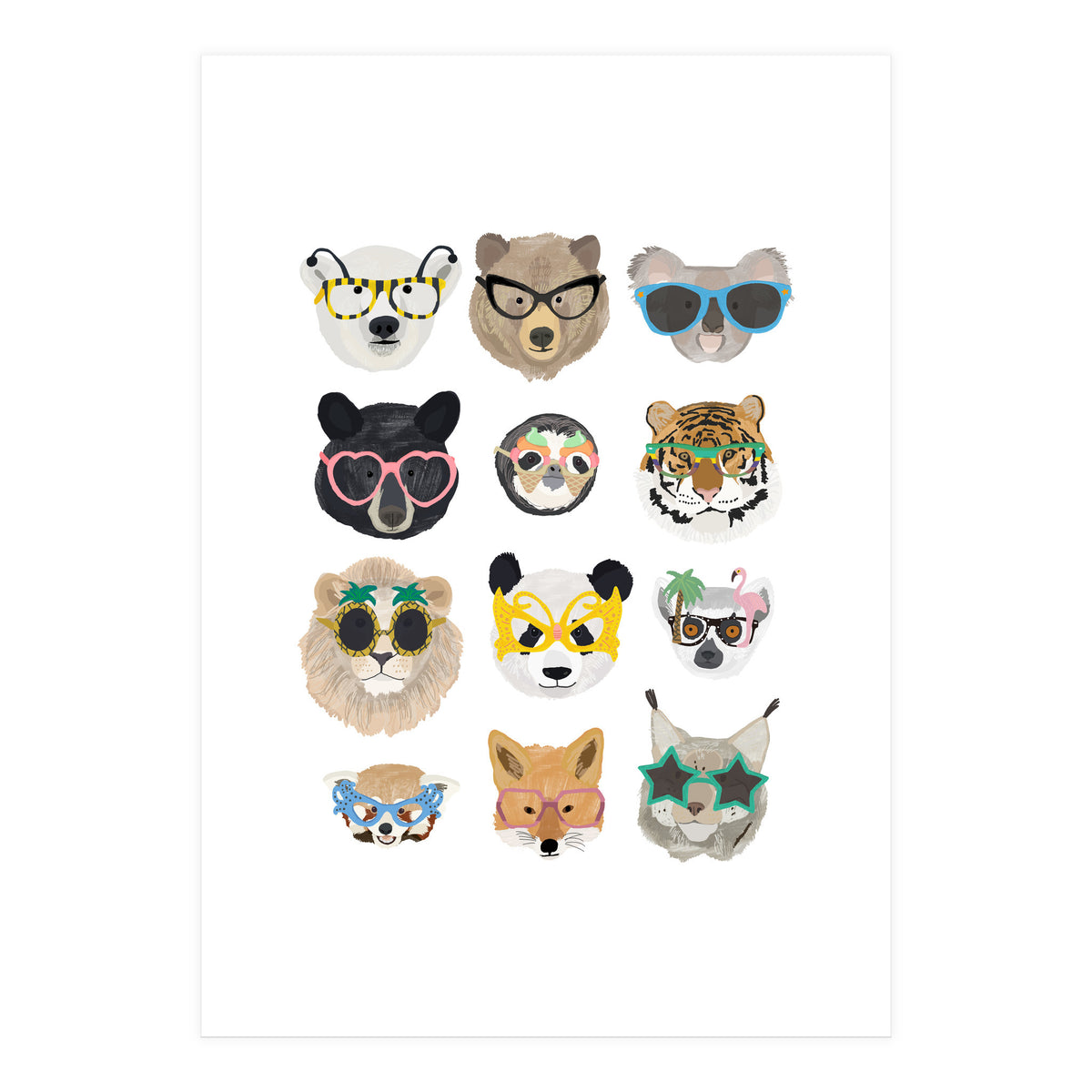Big Cats in Glasses (Print Only)