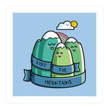 Kawaii Cute Visit the mountains (Print Only) thumbnail