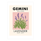 Gemini Birth Flower Lavender (Print Only) thumbnail