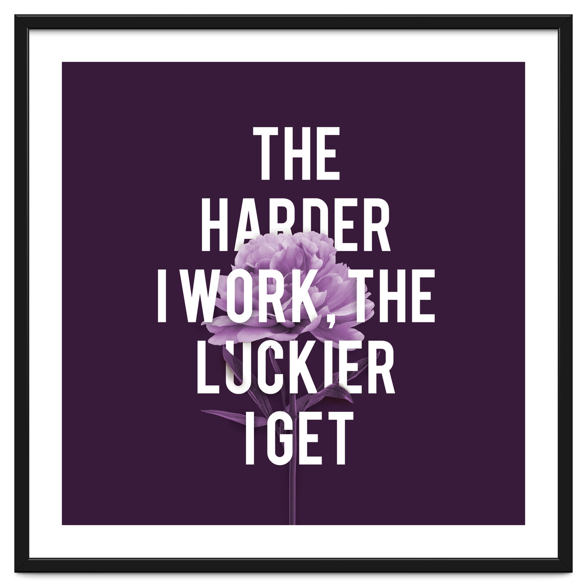 Work Hard Be Lucky