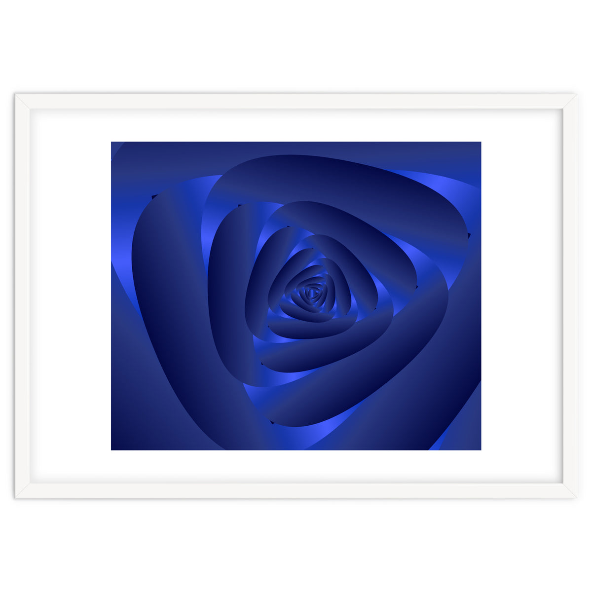 Blue Color Rose Spiral Pattern