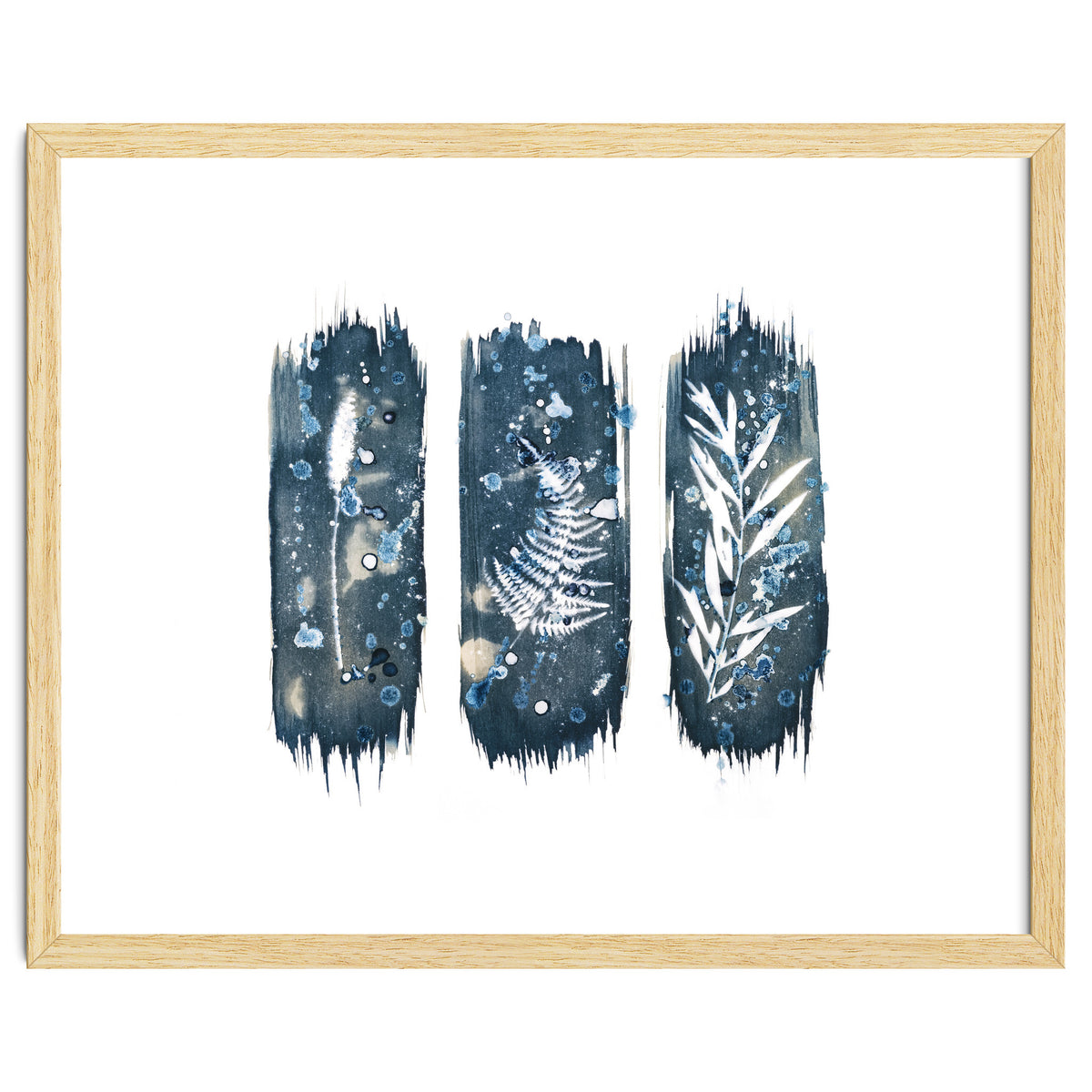 Indigo Blue Botanical Leaves No. 7