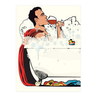 Superman in the Bath, funny Bathroom Humour (Print Only)