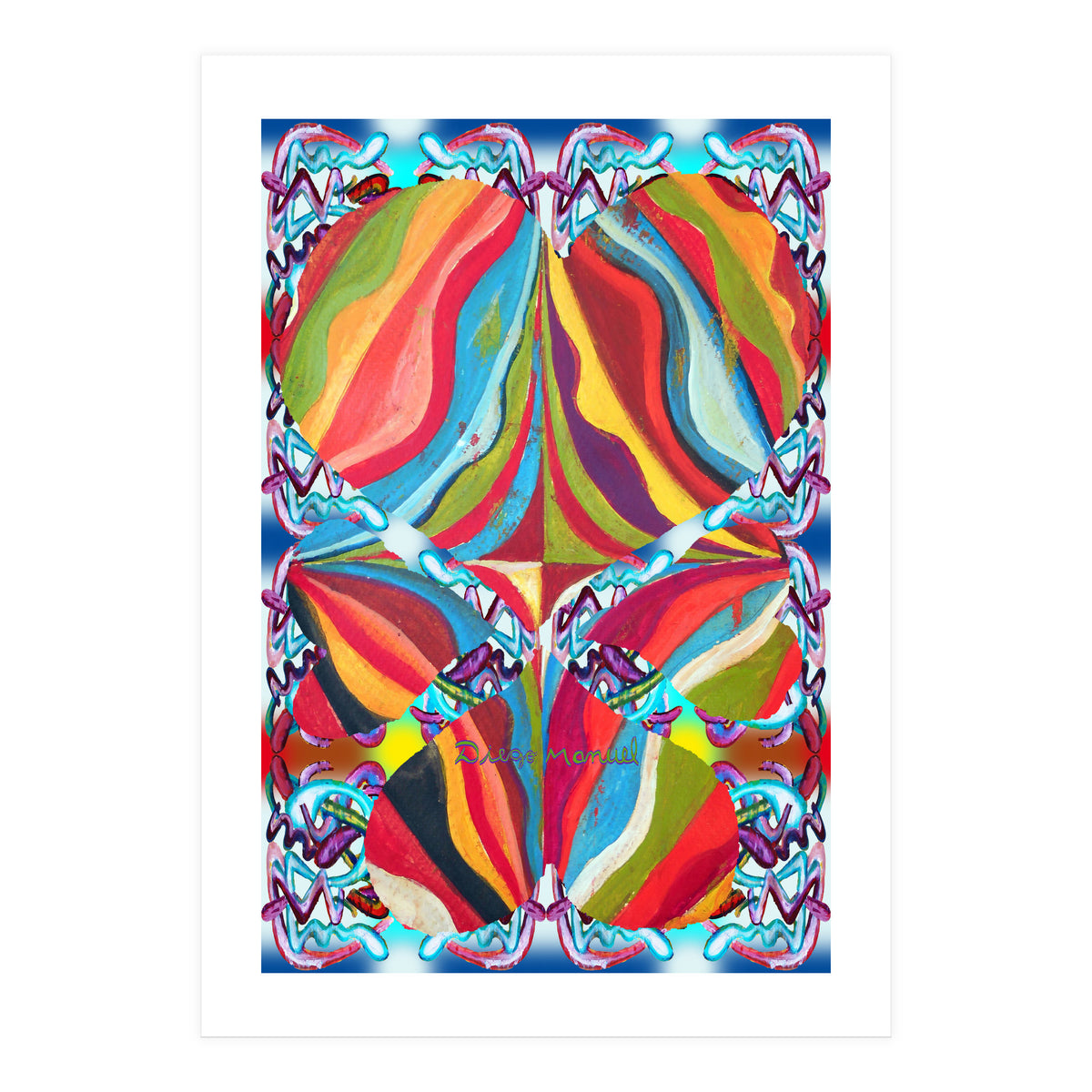 4 Corazones Tapiz 2 (Print Only)