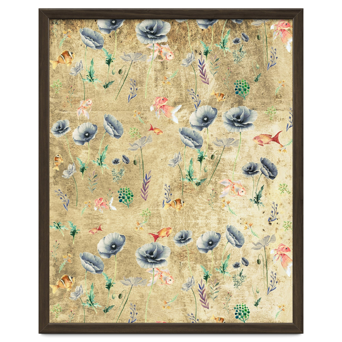 Fishes & Garden #Gold-plated