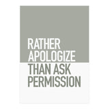 RATHER APOLOGIZE (Print Only) thumbnail