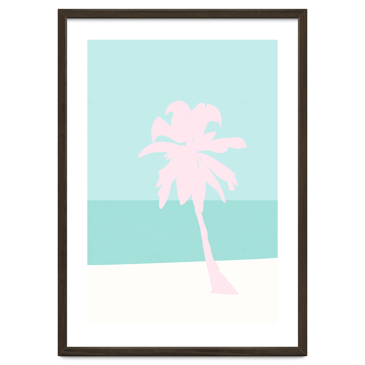 Minimal Palm Tree - Turquoise Coast
