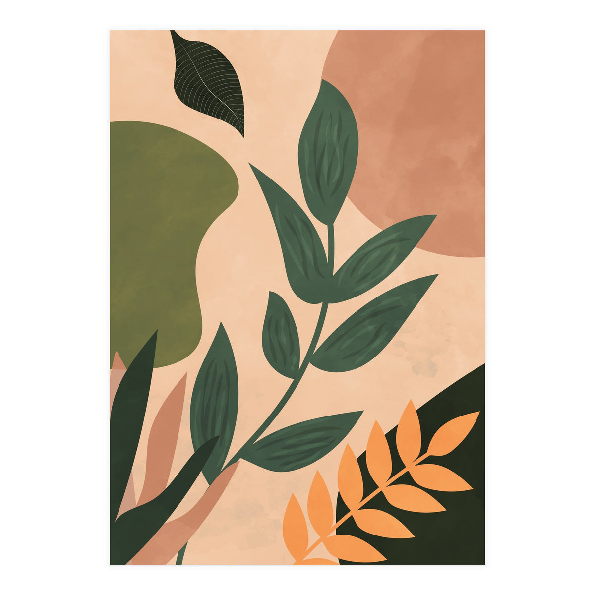 Abstract Shapes Boho Botanical (Print Only)