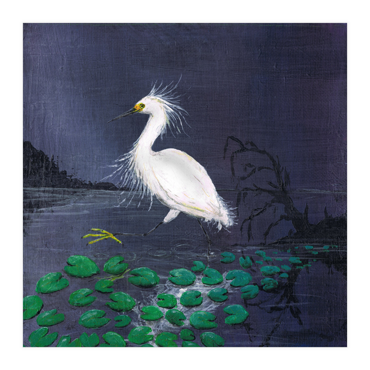 Twilight egret (Print Only)