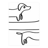 One Line Art Dachshund  (Print Only) thumbnail