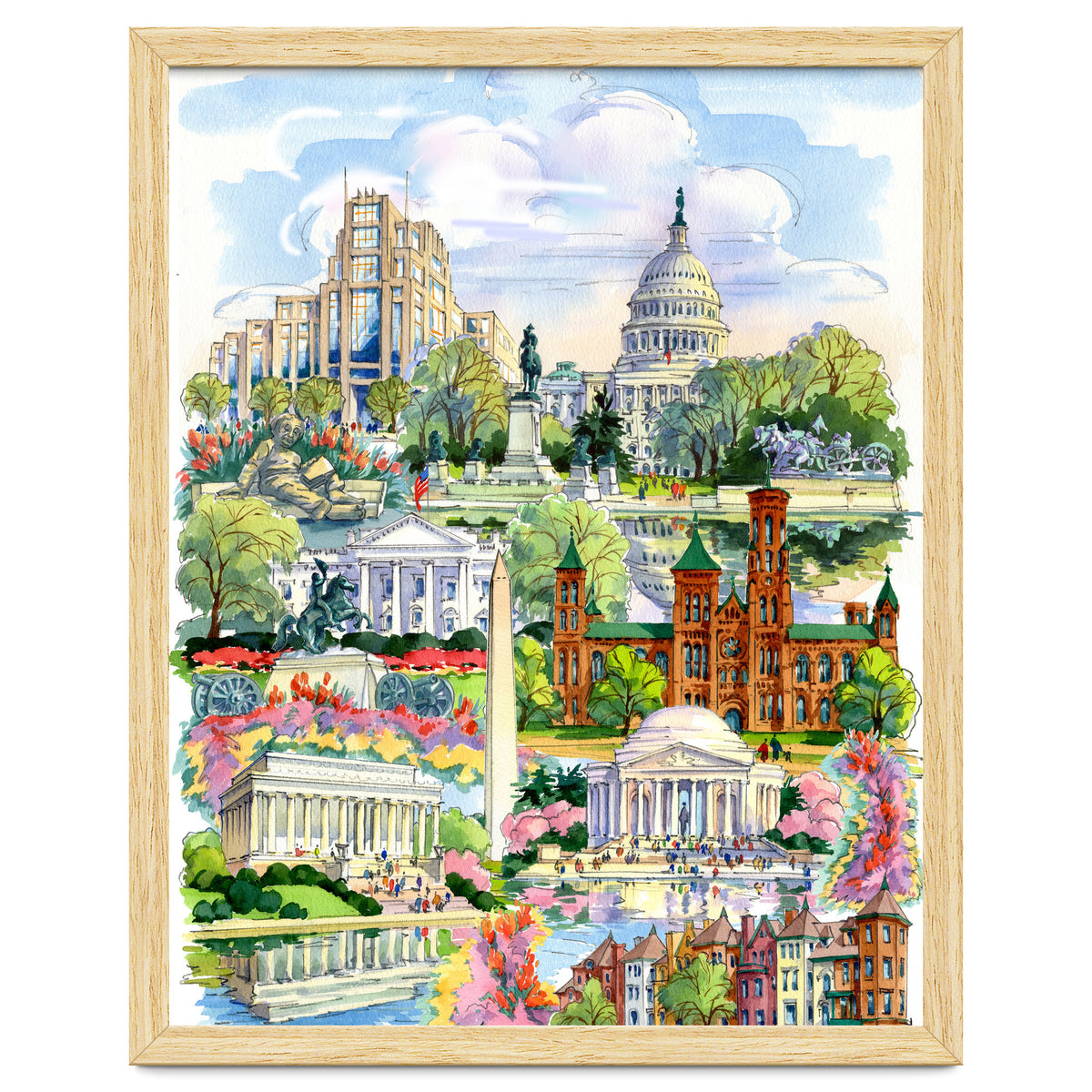 Washington District of Columbia Illustration
