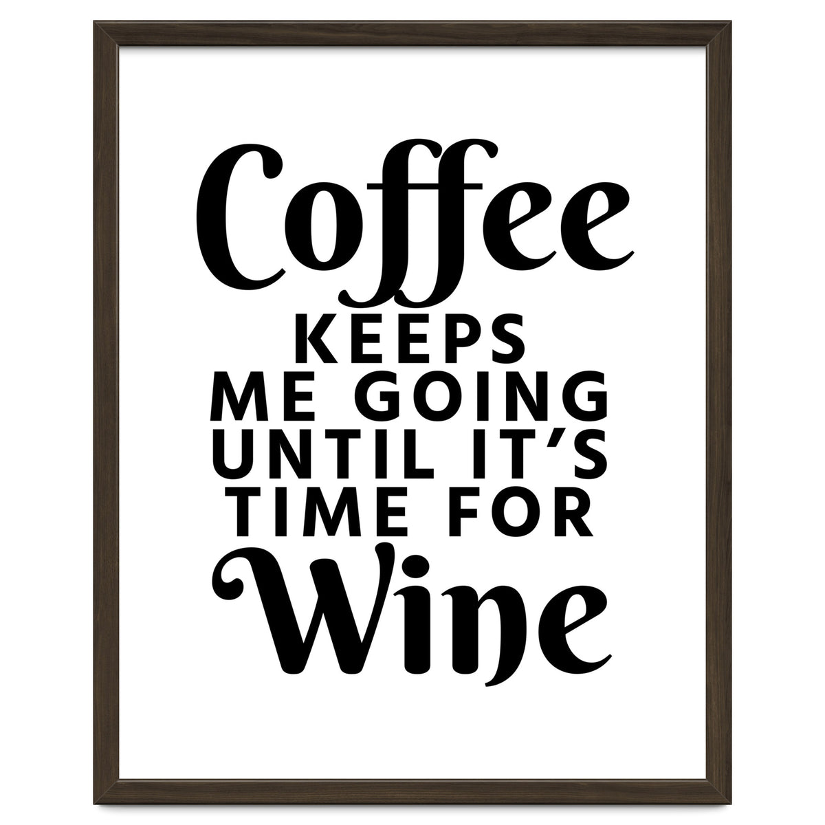 Coffee Keeps Me Going Until It's Time For Wine