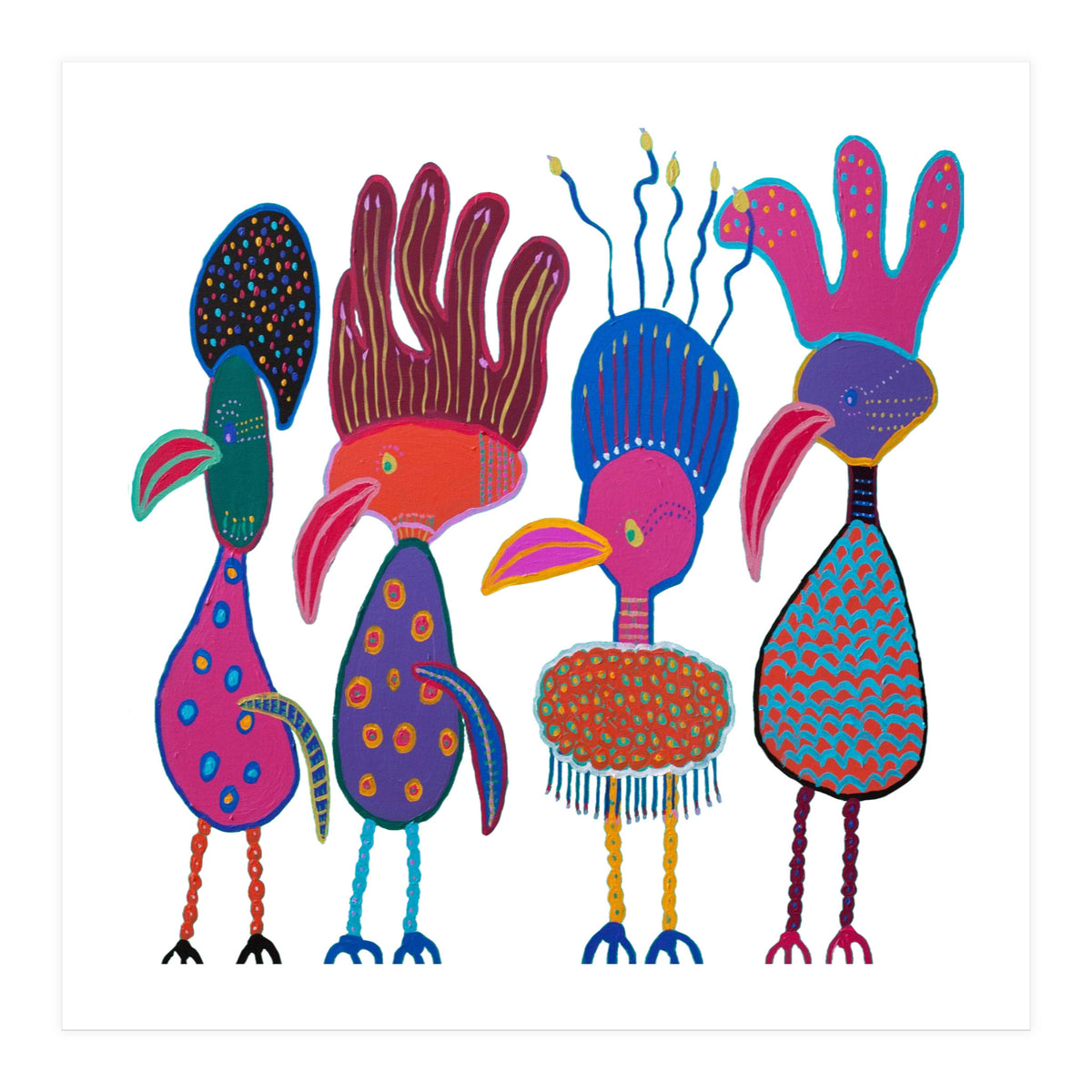 Funny Hats (white) (Print Only)