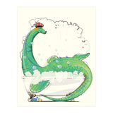 Loch Ness Monster in the Bath, Funny Bathroom Humour (Print Only) thumbnail