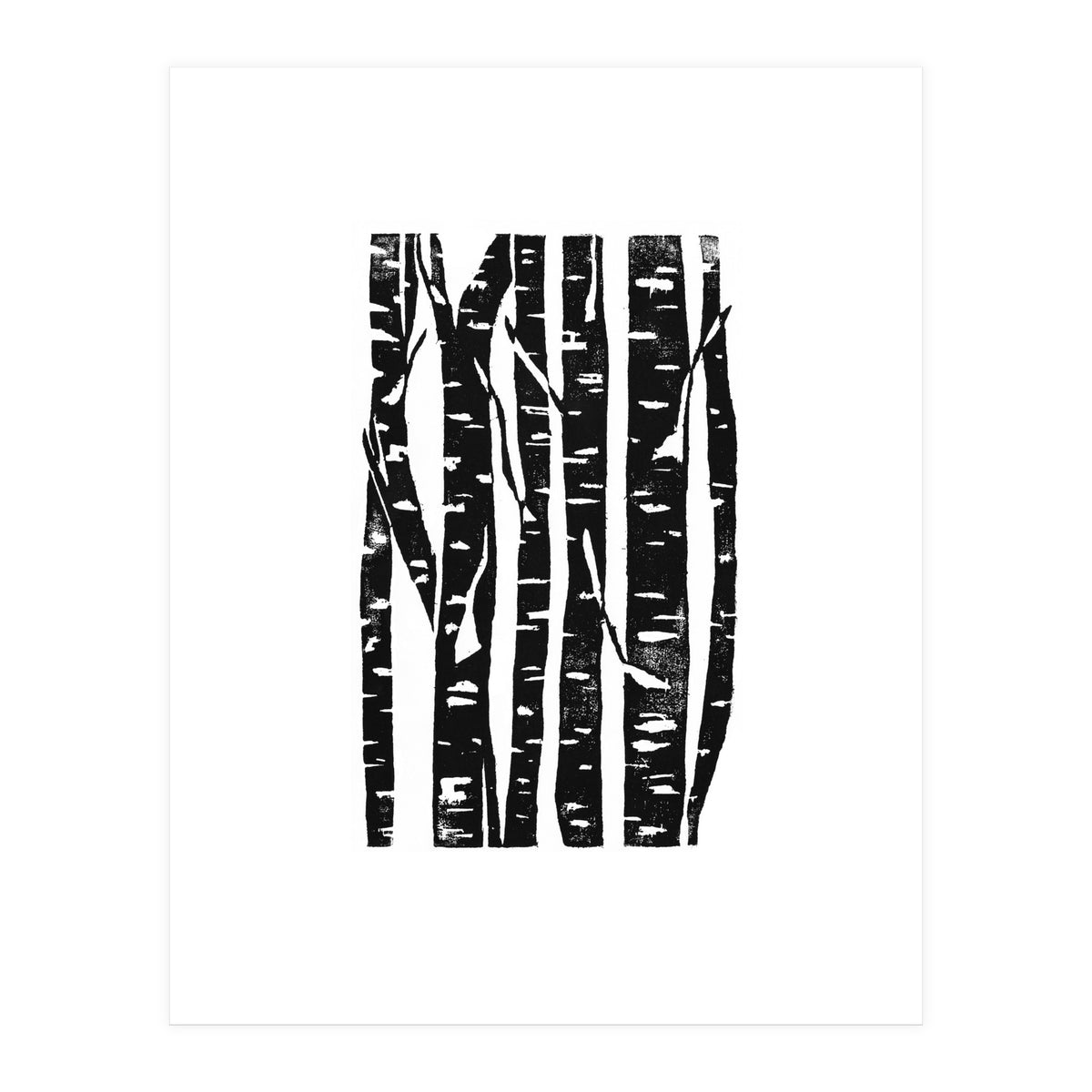 Woodcut Birches (Print Only)