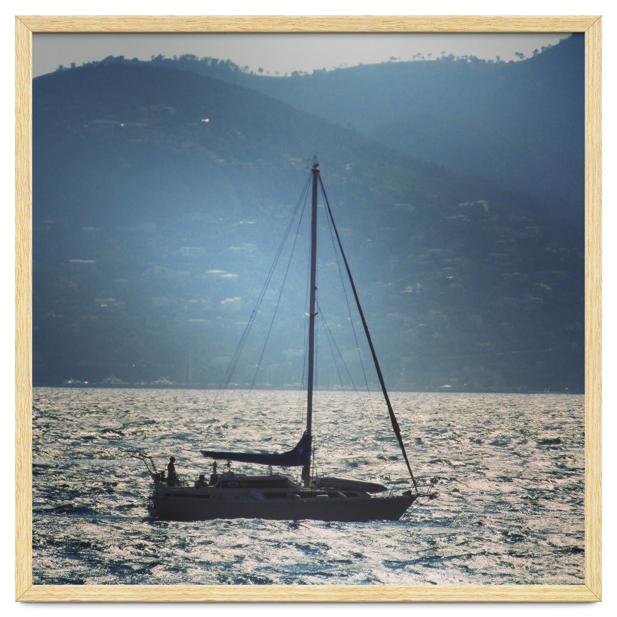 Sailing boat at sunset