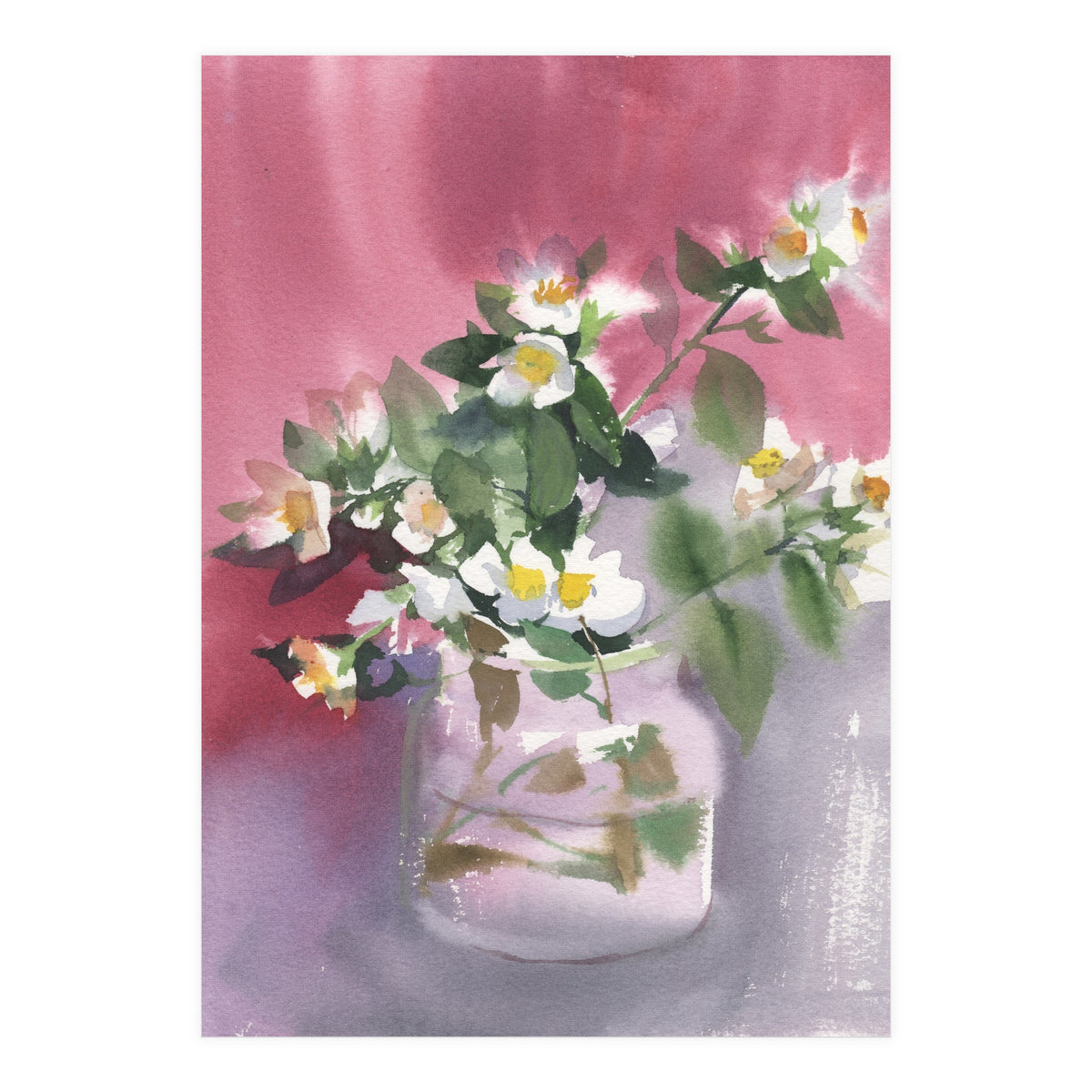 Flowers watercolor painting (Print Only)