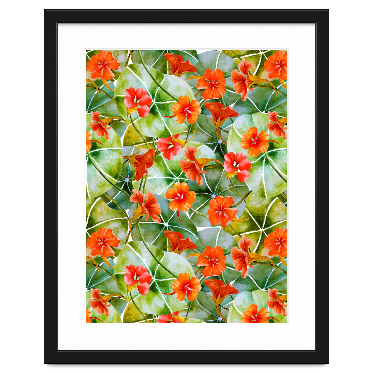 Nasturtiums watercolor 01